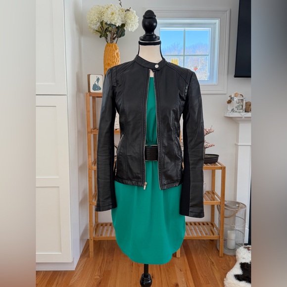 Express Black Faux Leather Jacket - Picture 2 of 8